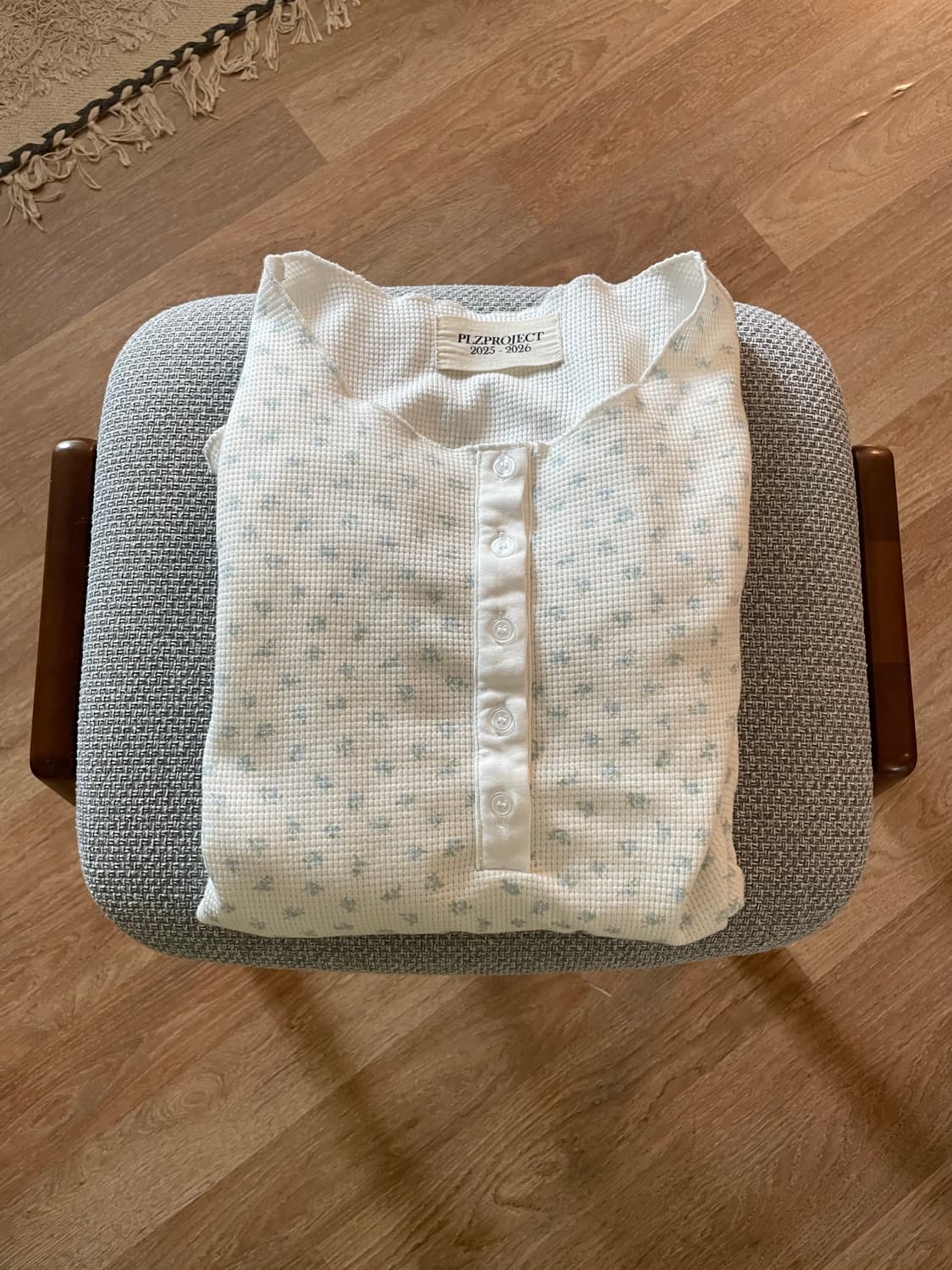 waffle hanrley long sleeve, floral cream 상품이미지1