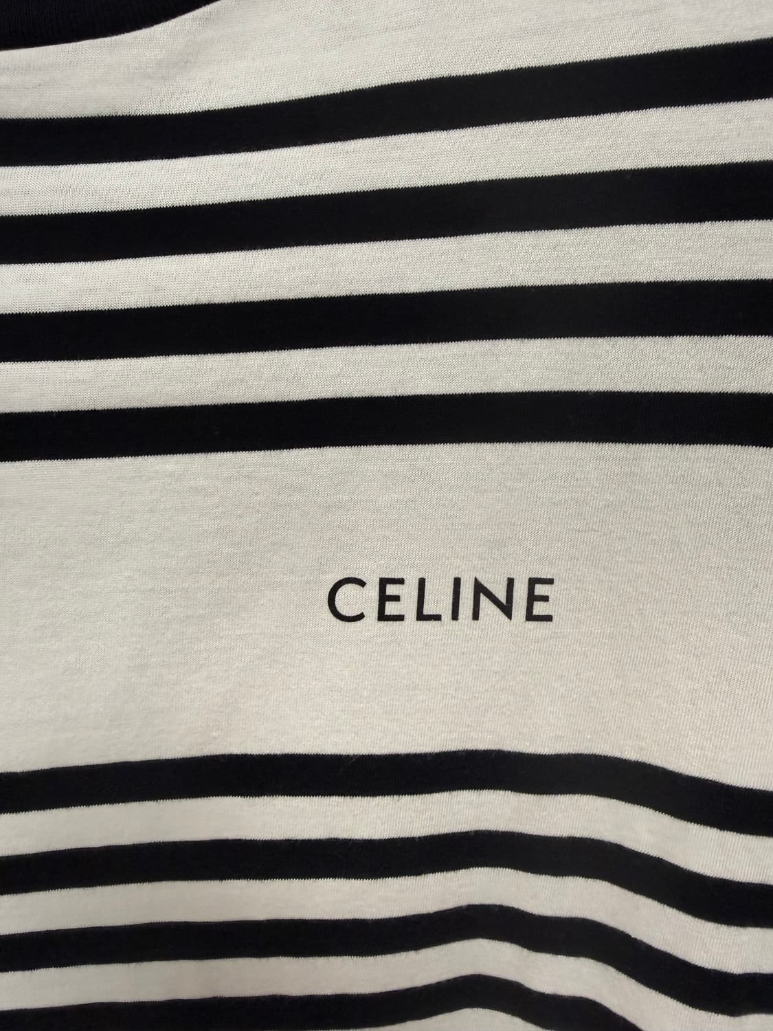 셀린느 블랙 스트라이프 티셔츠 XL 상품이미지3