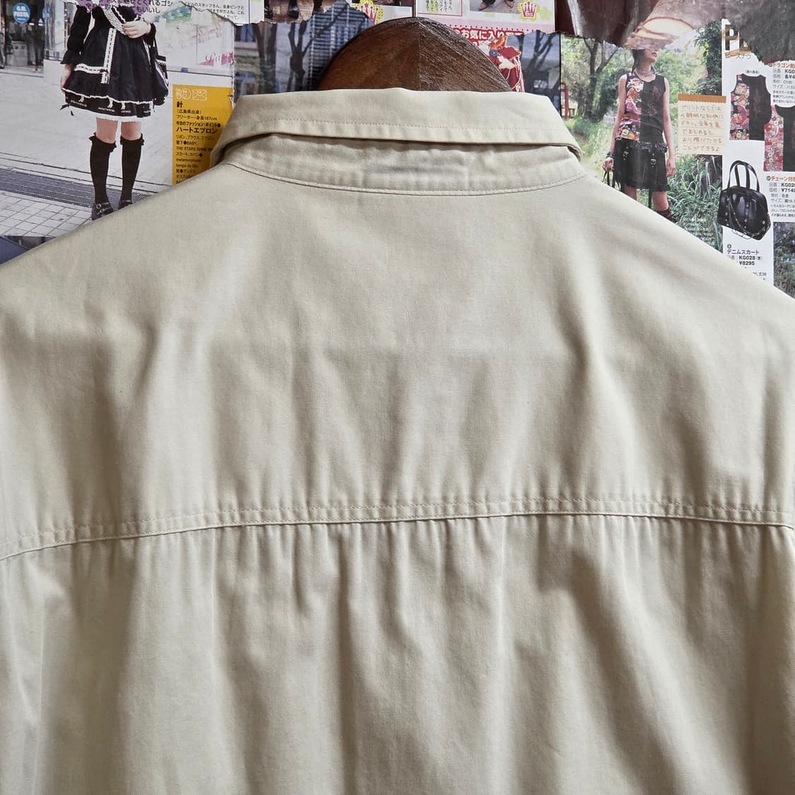 후부 베이지 올드스쿨 반팔 셔츠 상품이미지6