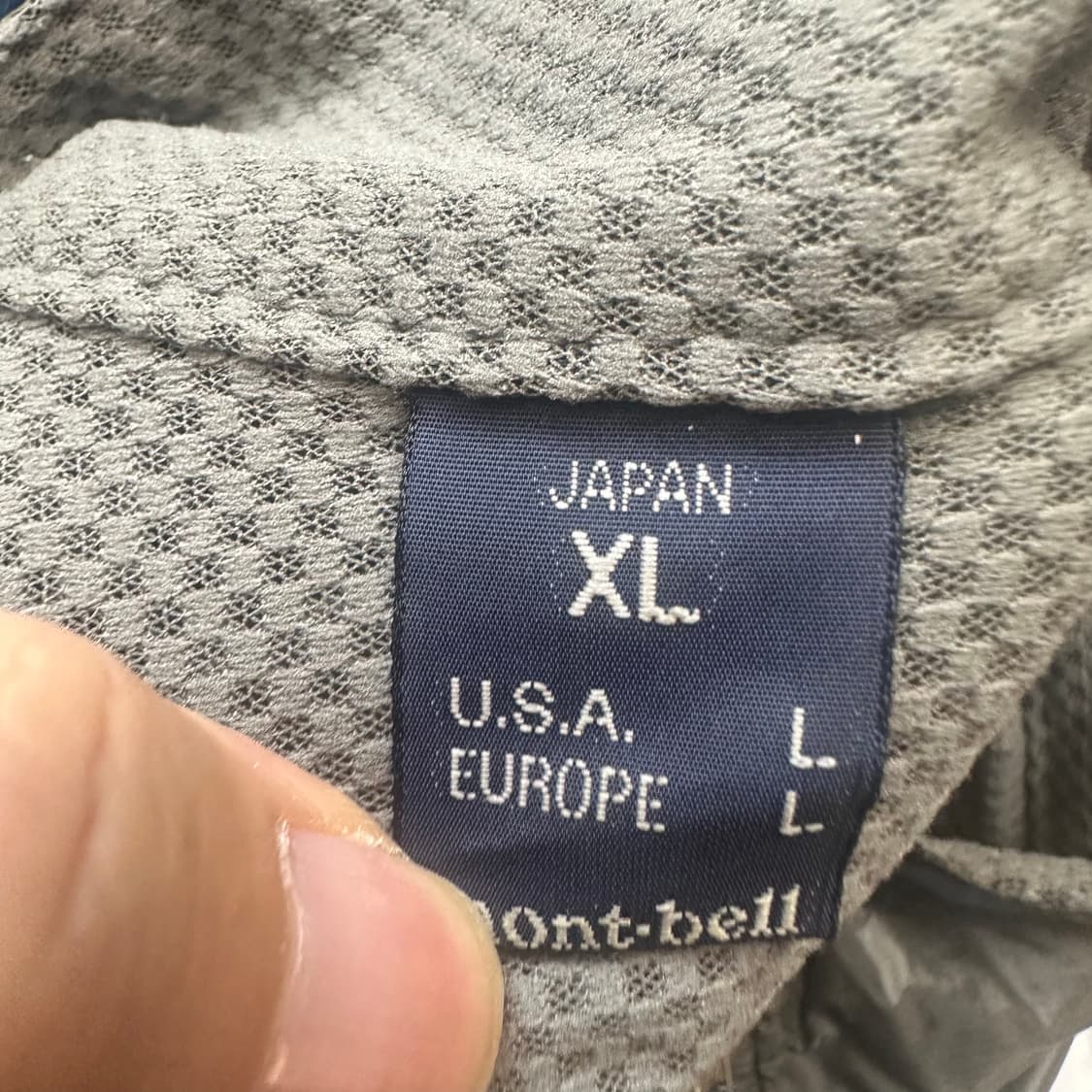 몽벨 일본판 클리마플러스 고프코어 블랙매쉬바람막이 XL 상품이미지3