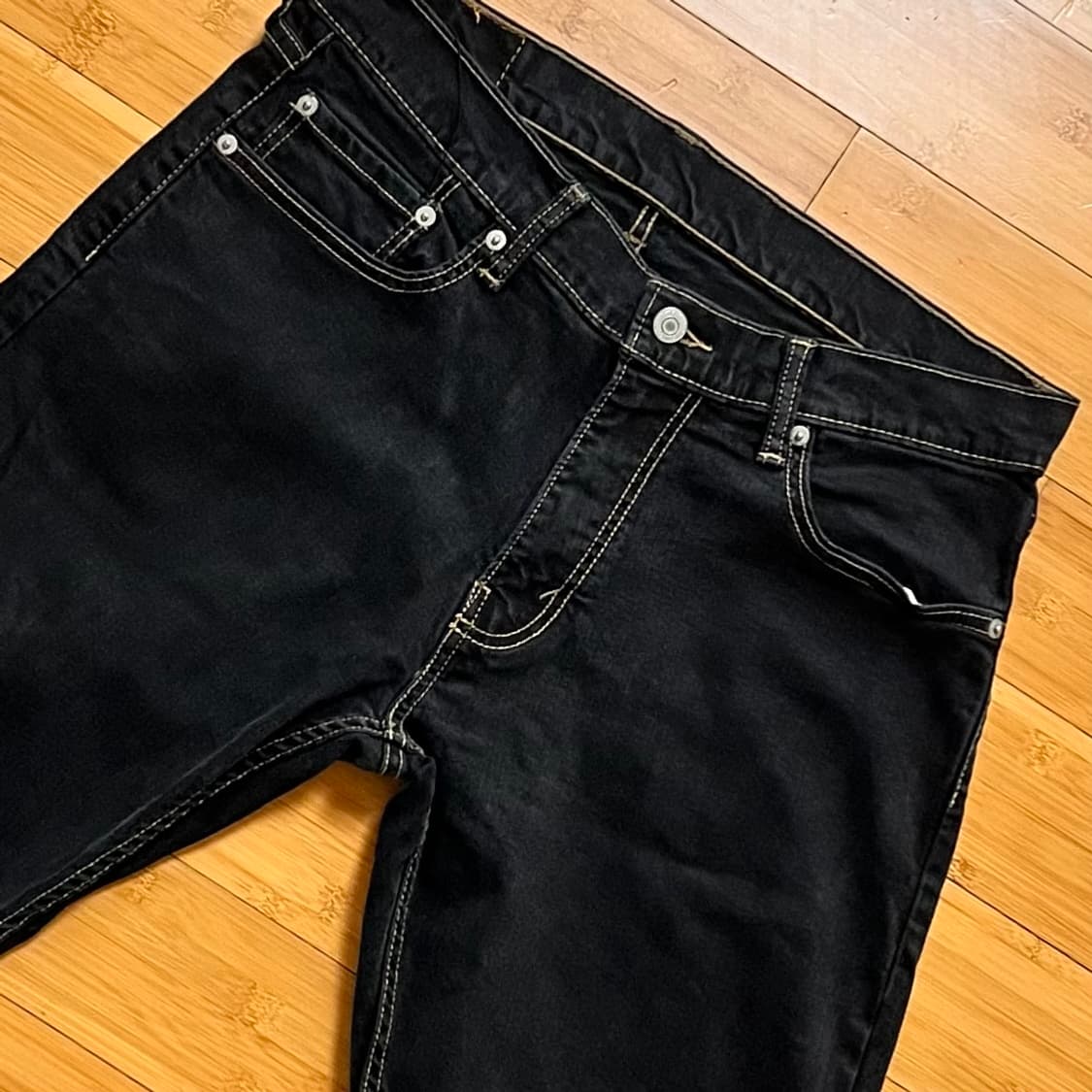리바이스 514 화이트탭 블랙진 데님팬츠 W34 L30 상품이미지3