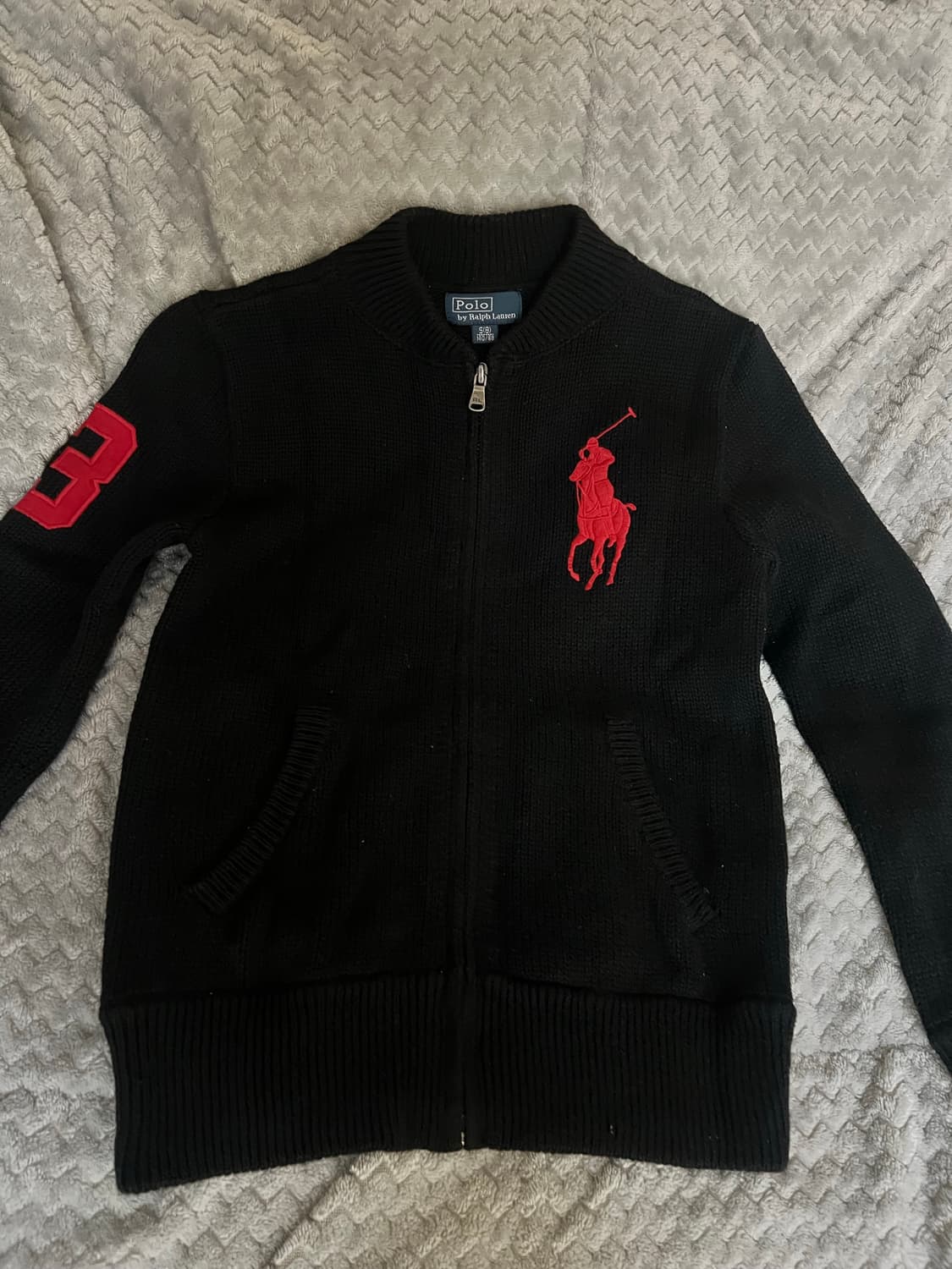 폴로 랄프로렌 스웨터 빅포니 풀집 니트 S 상품이미지1