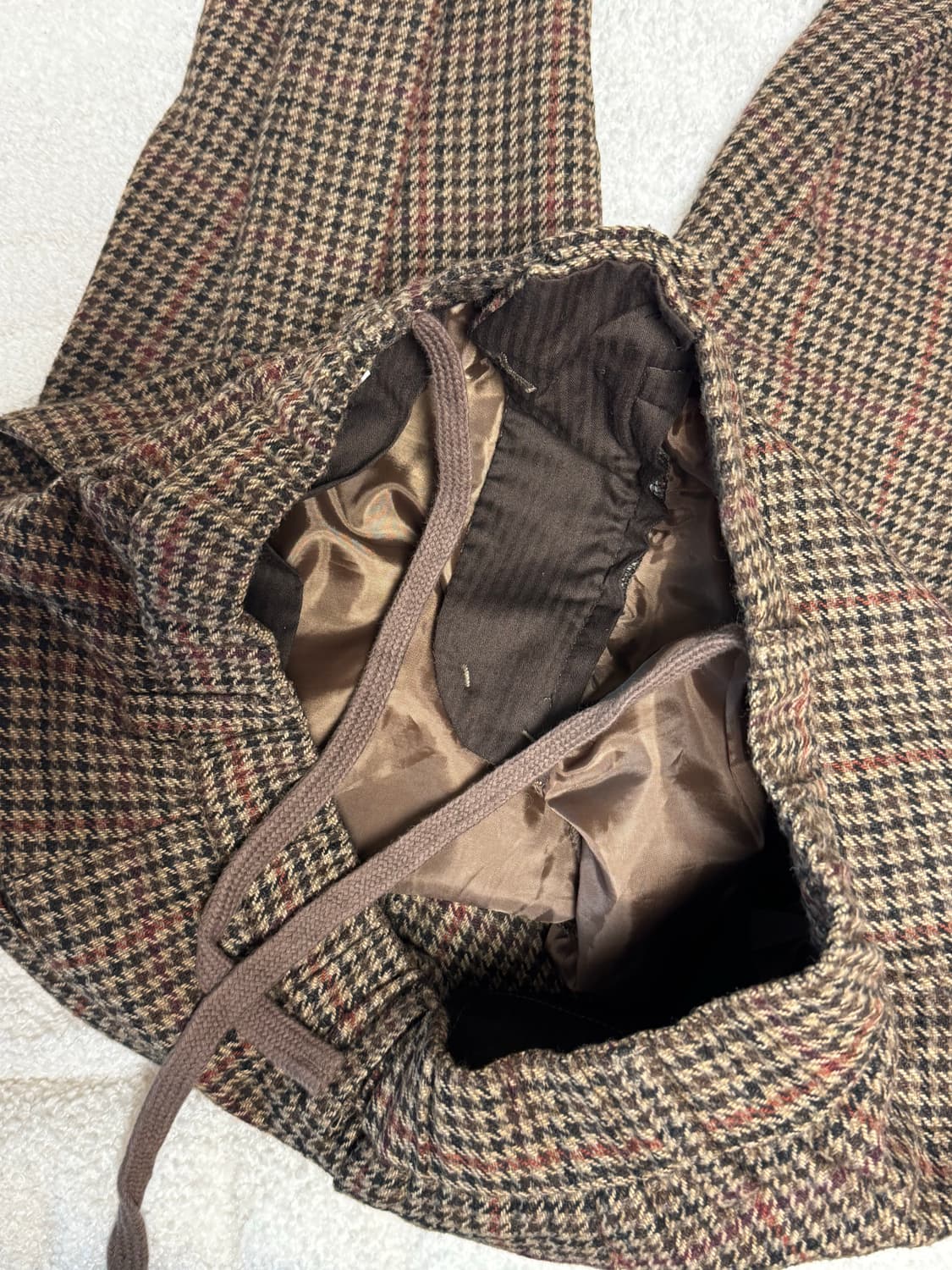 비이커 하운드투스 체크 와이드팬츠 상품이미지4