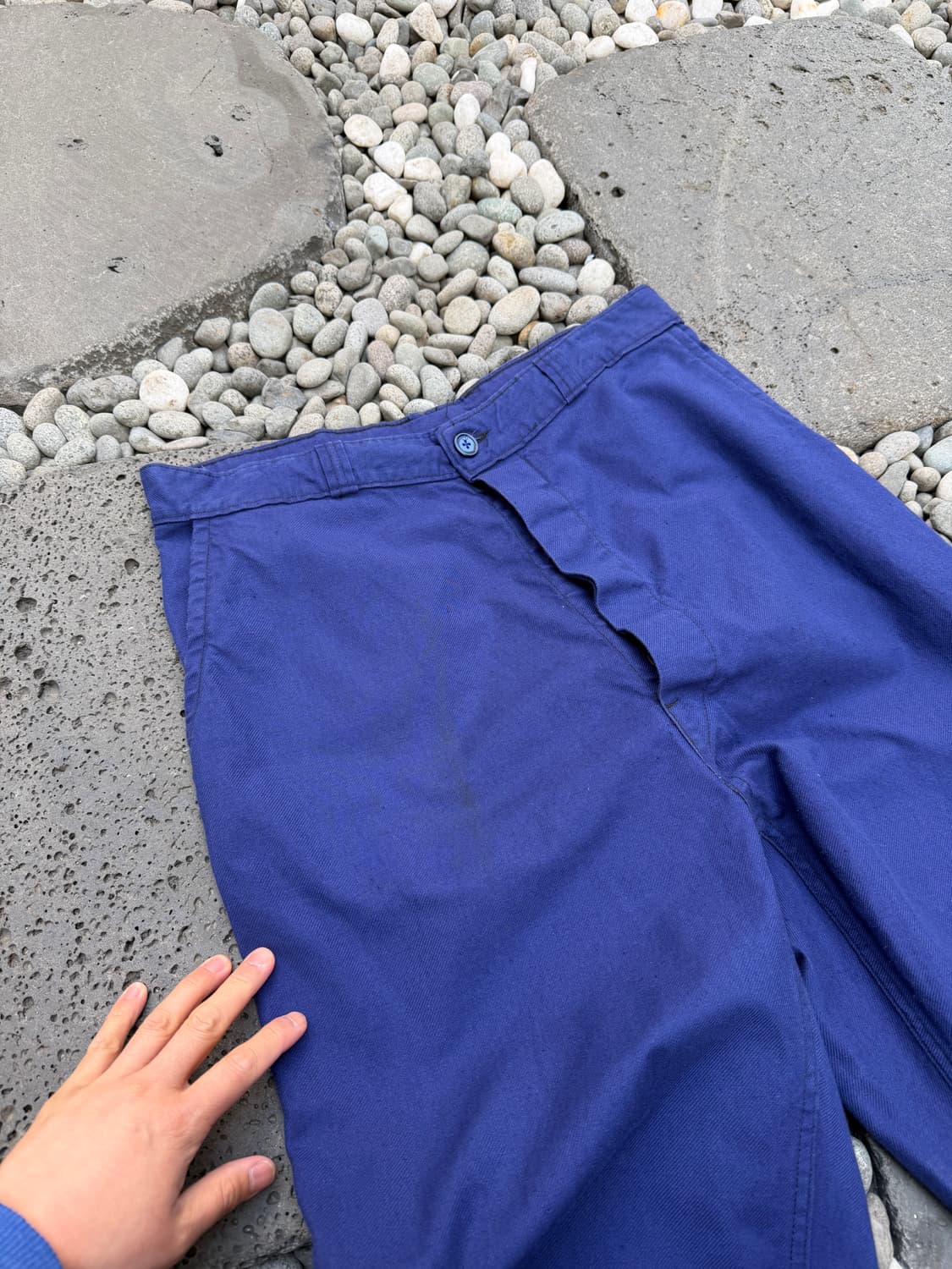 OLD VINTAGE NAVY BLUE WIDE 빈티지 프렌치워크팬츠 상품이미지6