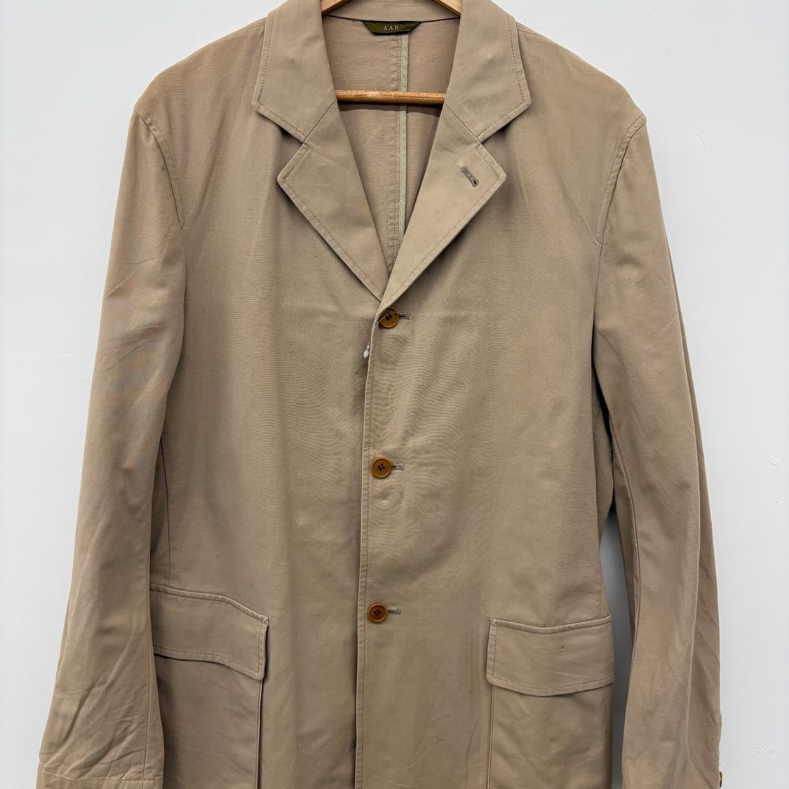 요지야마모토 빈티지 베이지색 면 자켓 공용 L 상품이미지2