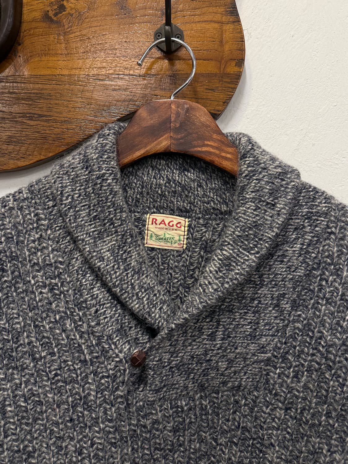 L) 90s RAGG U.S.A. Shawl Collar Pullover 상품이미지3