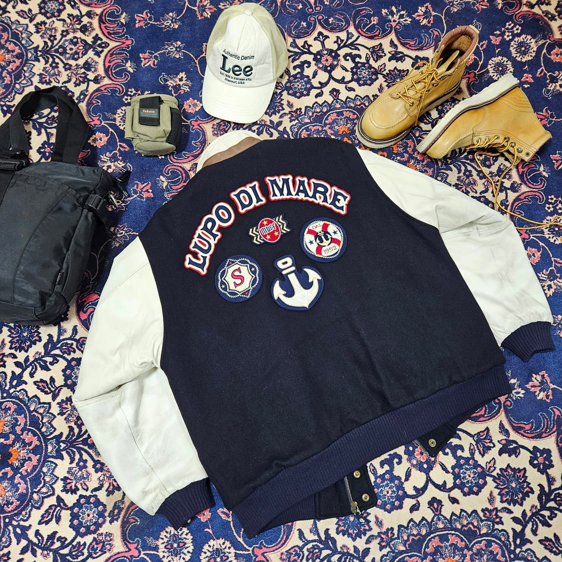 Lupo Di Mare Sina Cova in Japan 가죽 울 바시티 상품이미지2