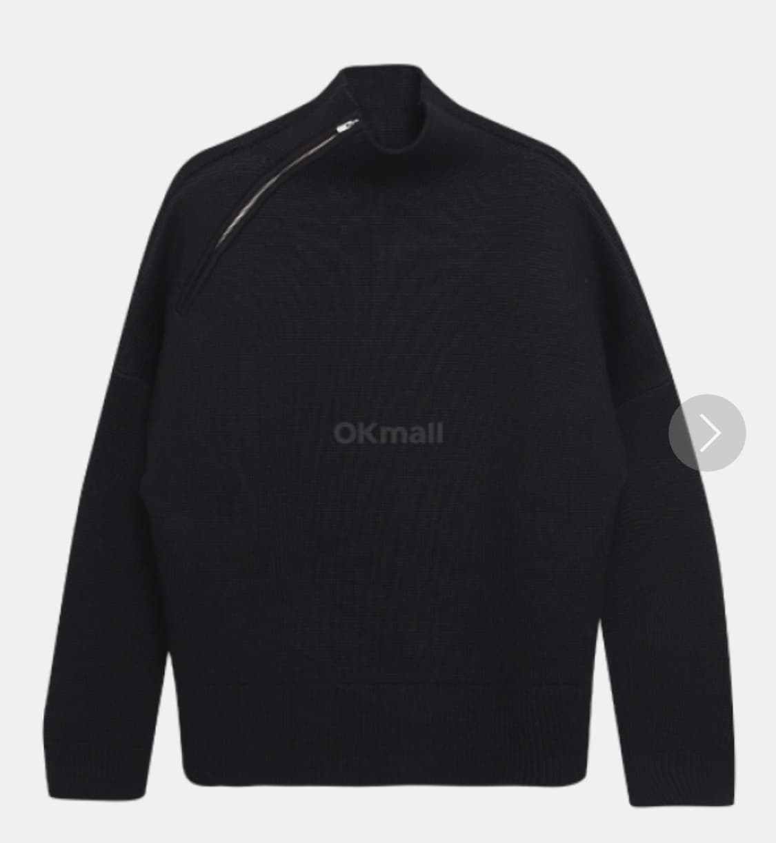 (새상품)자크뮈스 메리노울 넥 크롭 집업 스웨터 블랙/S 상품이미지1