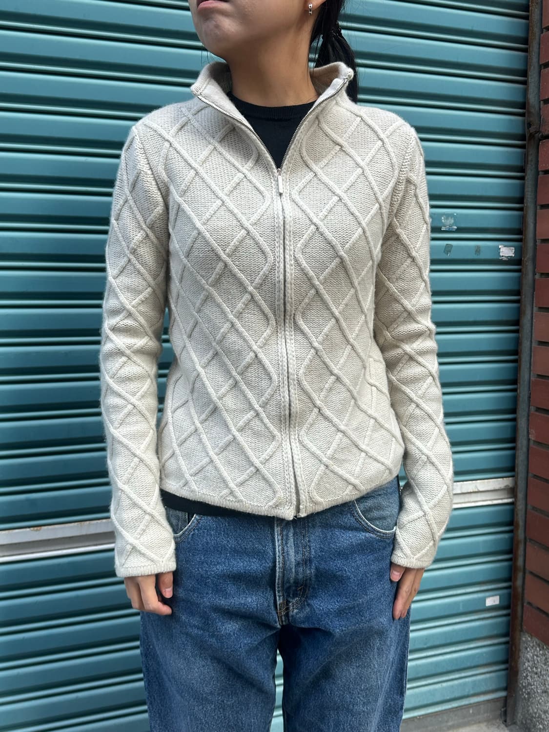 Max Mara pattern detail knit zip-up 상품이미지1