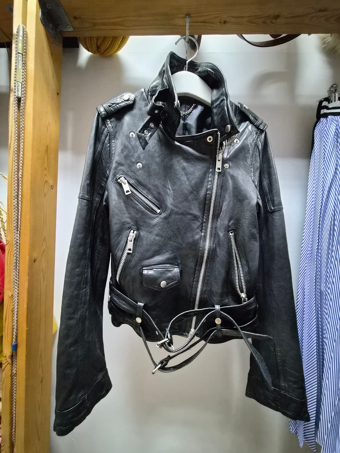 편집샾양가죽 라이더. 지고트언발 스커트 상품이미지2