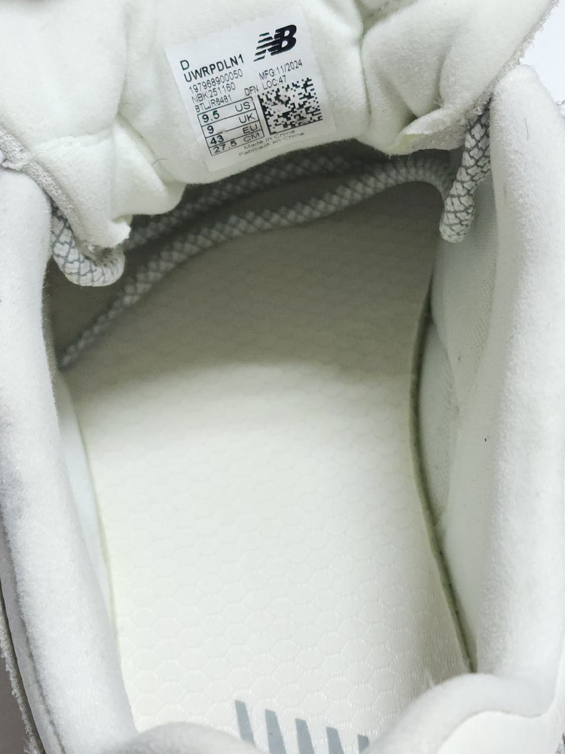 뉴발란스 UWRDPLN1 흰색 운동화 275mm 상품이미지4