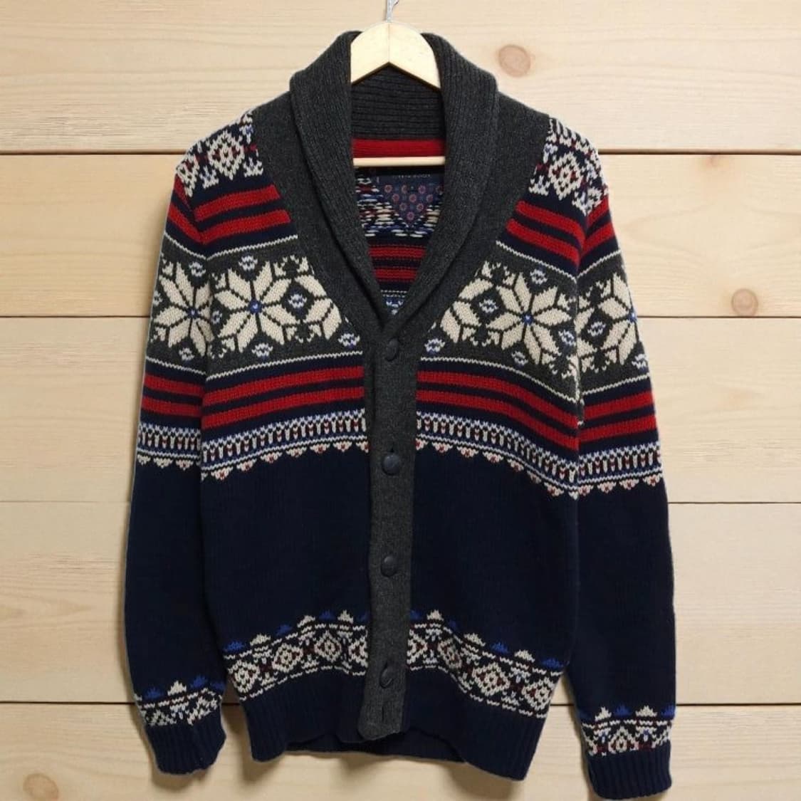 95)Tommy 타미힐피거 노르딕 숄카라 헤비 가디건 상품이미지1