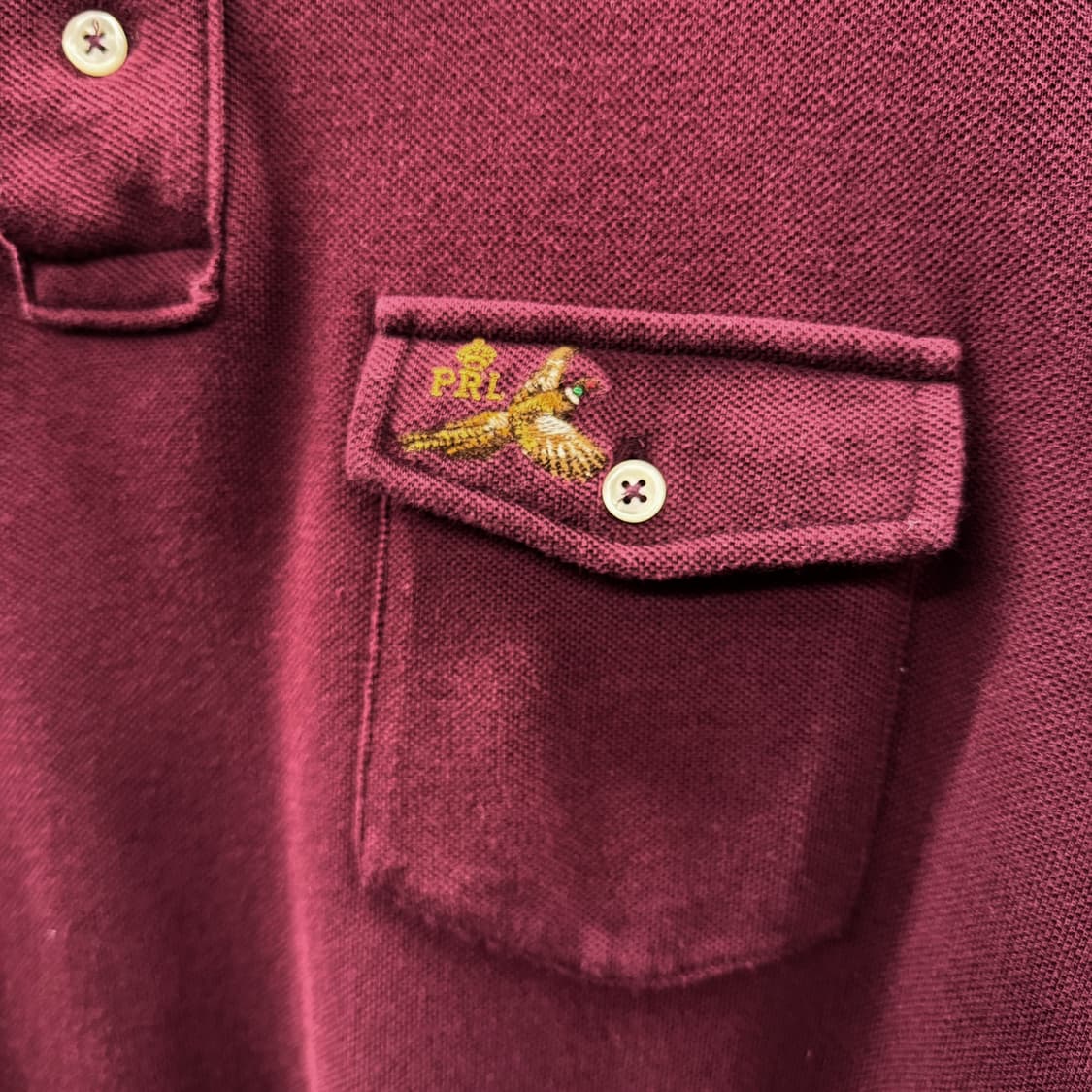 폴로 헌팅 테마 PK 롱슬리브 카라티 플랩포켓 사이드트임 디테일 버건디 상품이미지7