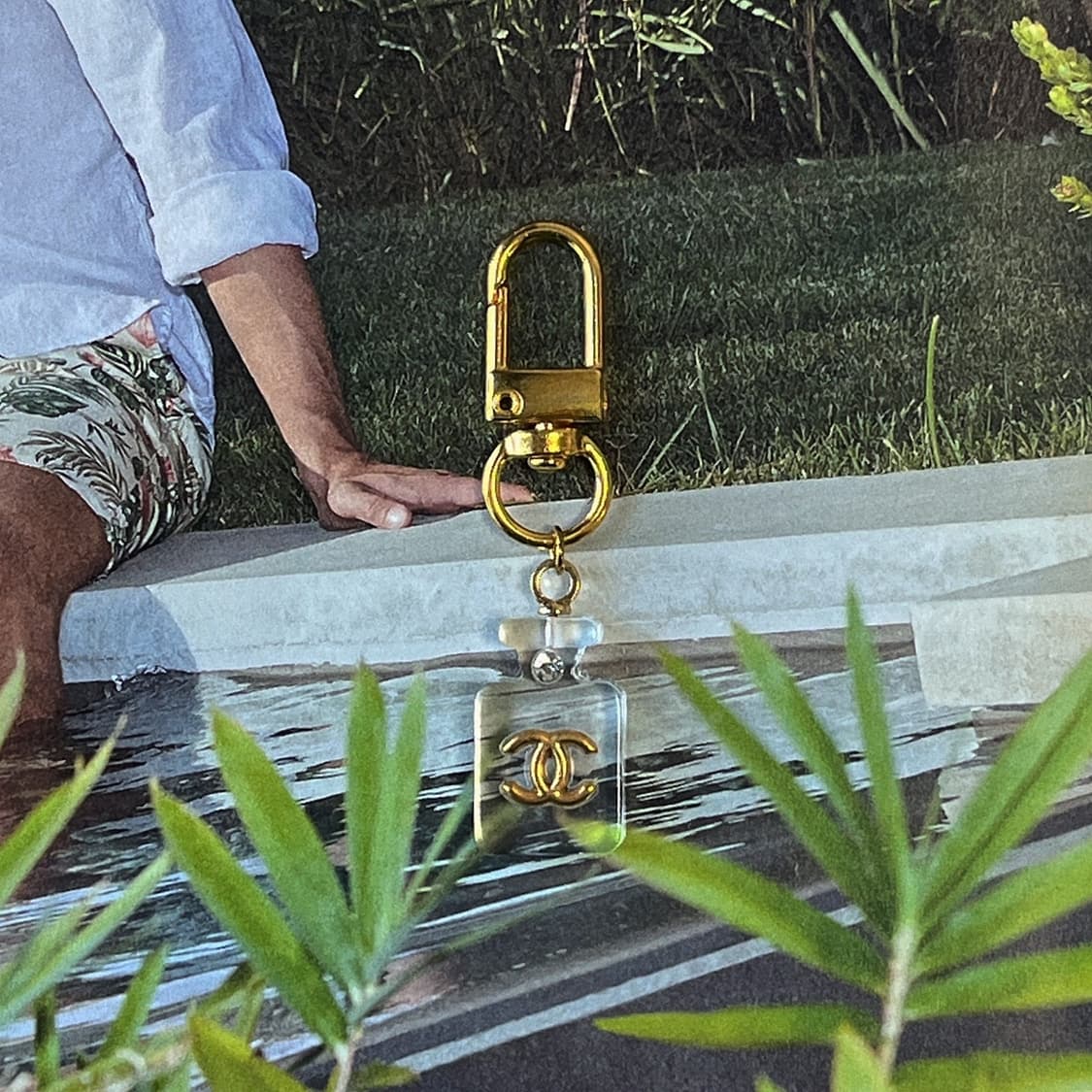 샤넬 No.5 퍼퓸 투명 골드 키링 상품이미지1