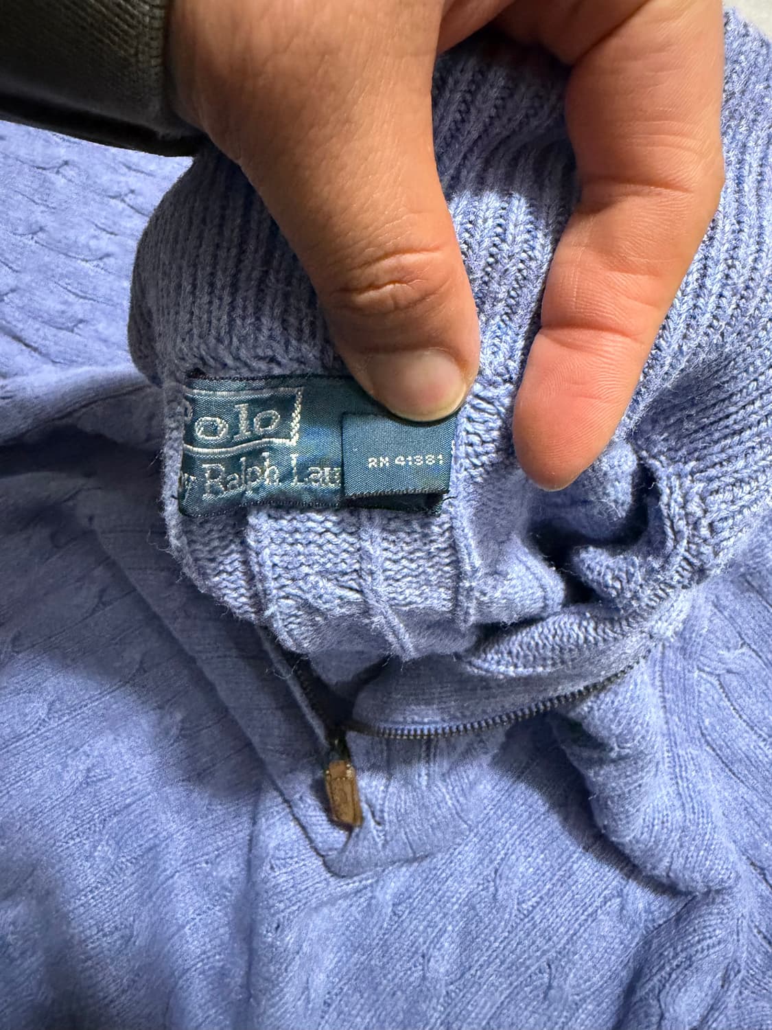 00s  랄프로렌 폴로 실크 코튼  빈티지 하프집업  니트 105size 상품이미지4