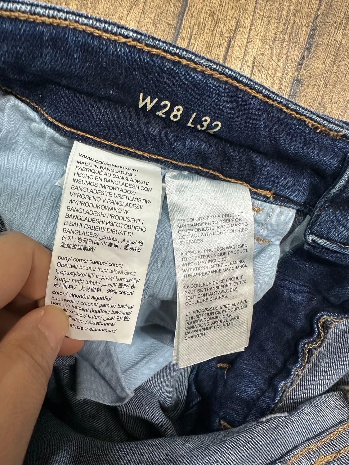 캘빈클라인진 스트레이트 테이퍼 청바지 28사이즈 새제품 상품이미지8