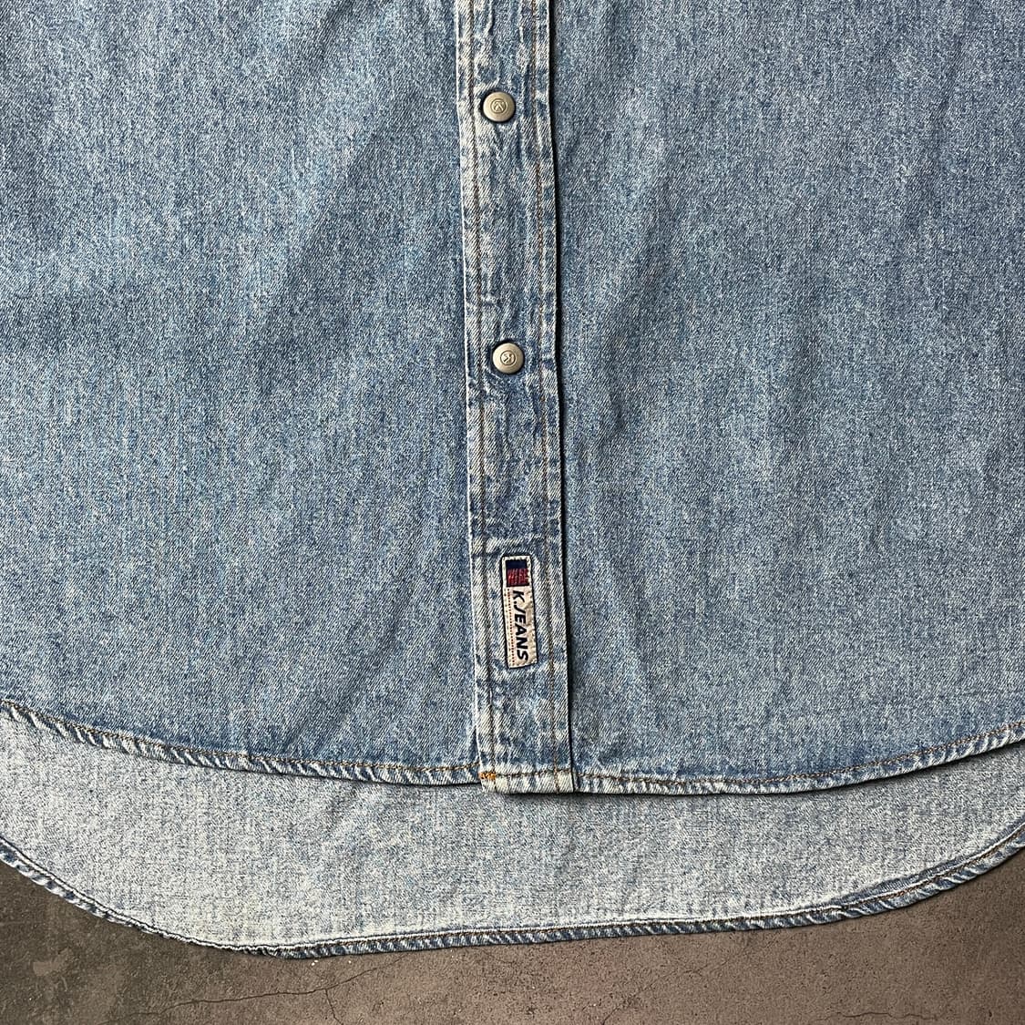 KIABI 키아비 빈티지 코튼 데님 웨스턴 셔츠 A00628 상품이미지4