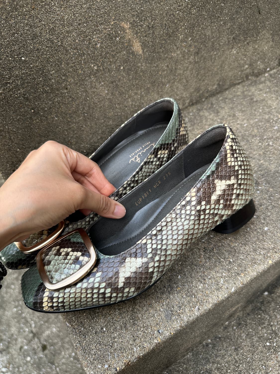 Vintage camo crocodile texture shoes 상품이미지4