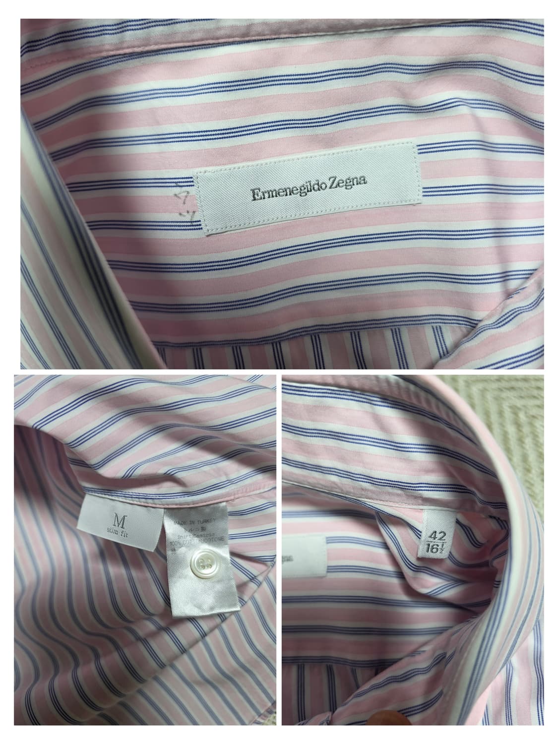 Ermenegildo Zegna 스트라이프 반팔 셔츠 / 105 상품이미지10