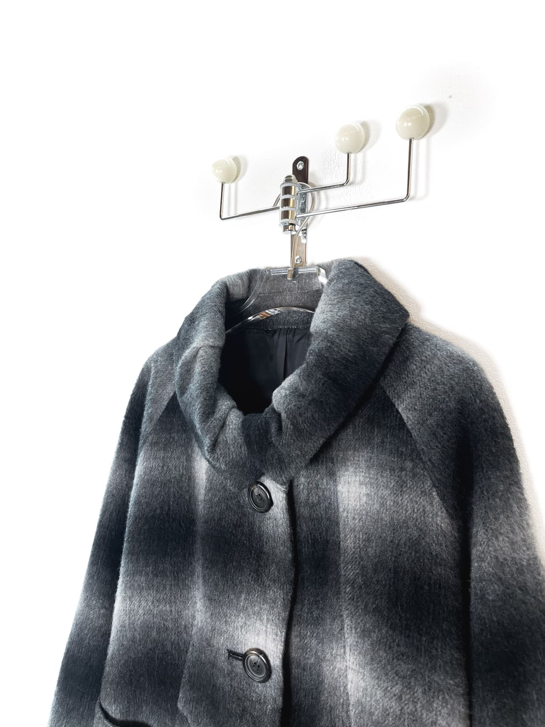 빈티지 울 블렌드 퍼프 카라 숏 코트 자켓 상품이미지5