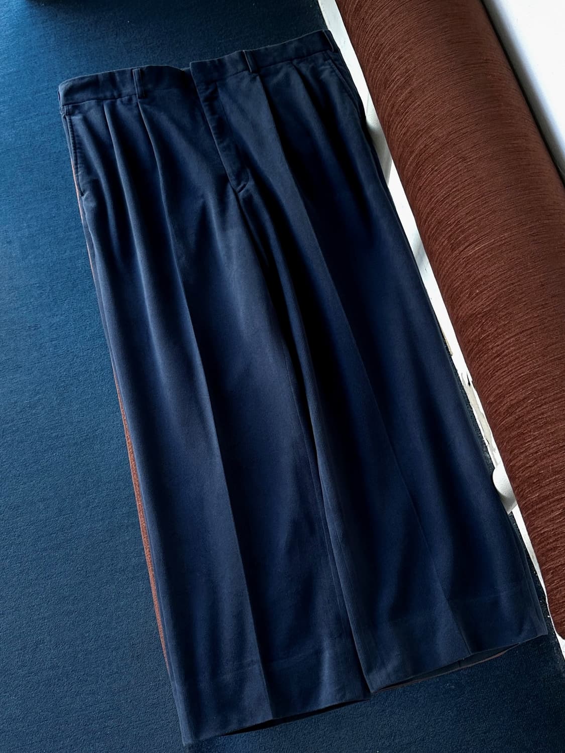 Cord design 2 tuck wide pants 상품이미지2