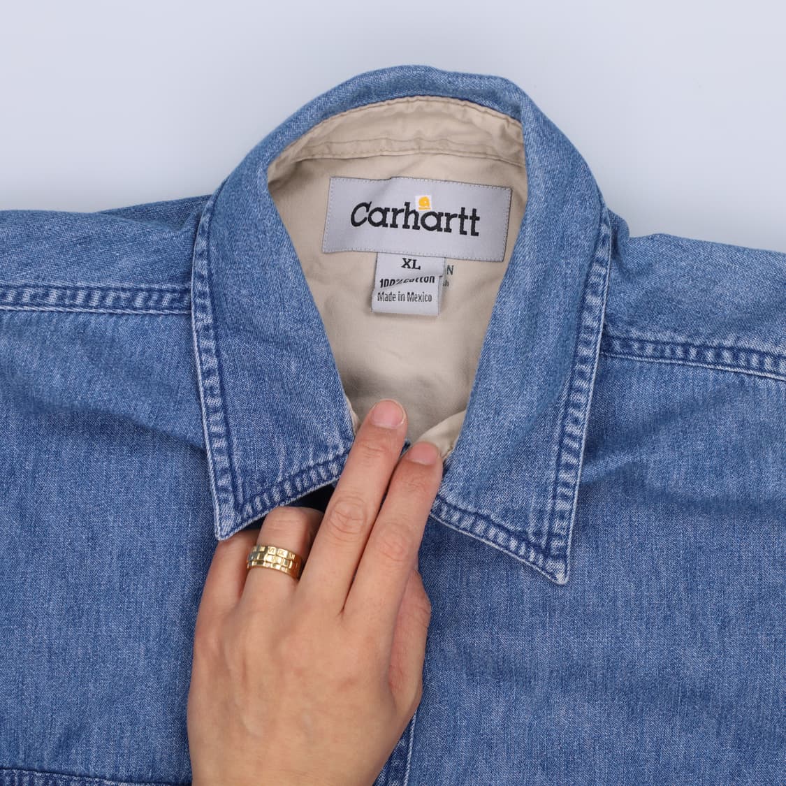 XL 칼하트 반팔 데님 셔츠 0401H1 상품이미지3