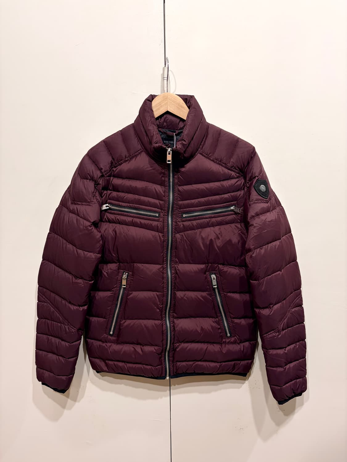 디젤 버건디 구스 다운 자켓 상품이미지1