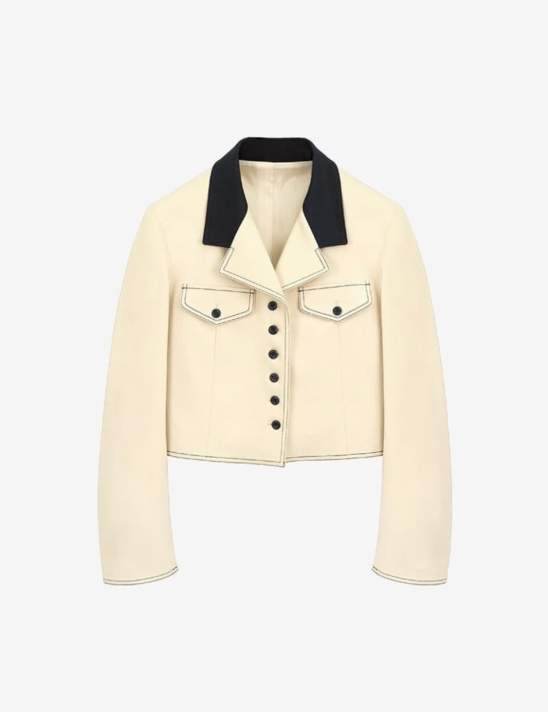 택O) 그로브 CONNEL 자켓 크림 네이비 상품이미지3