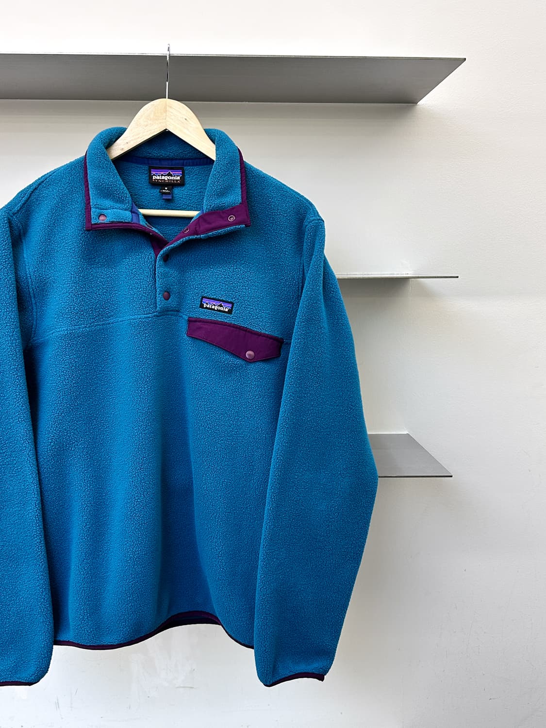 파타고니아 신칠라 비레이 블루 스냅 티 플리스 상품이미지2