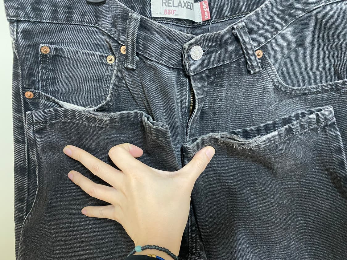 리바이스 550 블랙진 34x30 상품이미지5