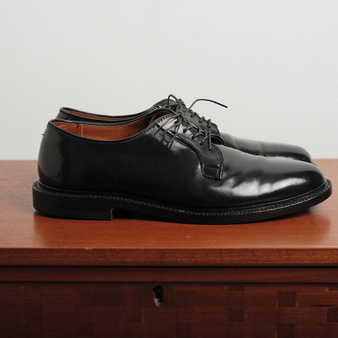 알든9901 10.5D사이즈 블랙 코도반 플레인토 더비 상품이미지7