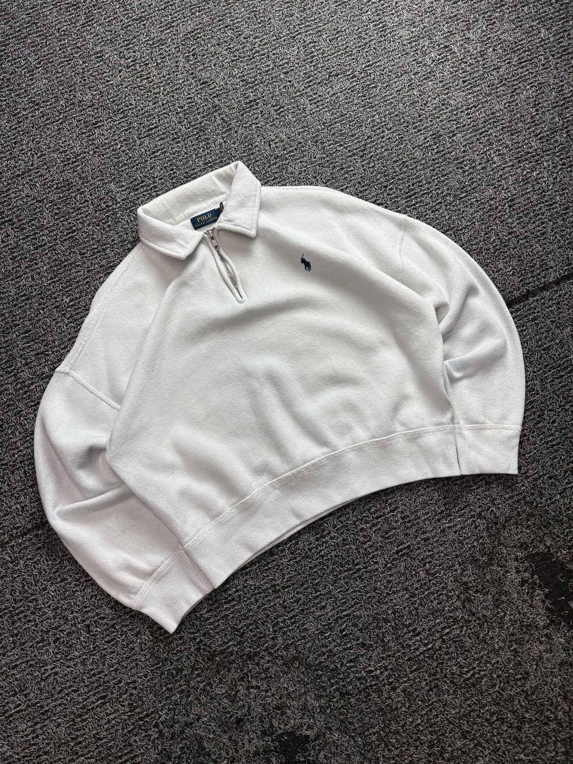 폴로 랄프로렌 신형 코튼 블렌드 크롭 하프 집업 3030 상품이미지1