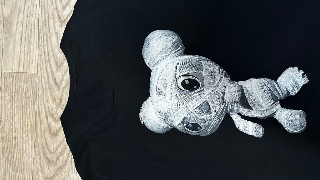 준지 블랙 곰돌이 프린팅 반팔 티셔츠 38 상품이미지3