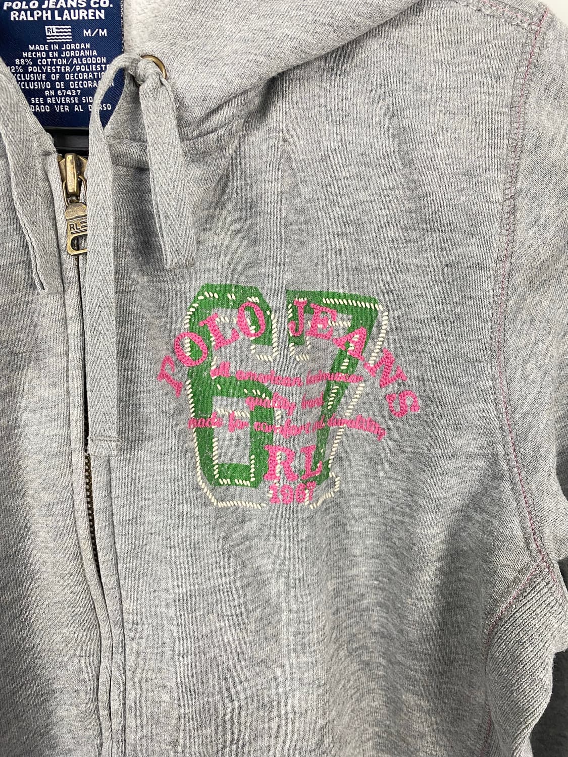 폴로 진스 컴퍼니 사이드로고 후드집업 M <457> 상품이미지2