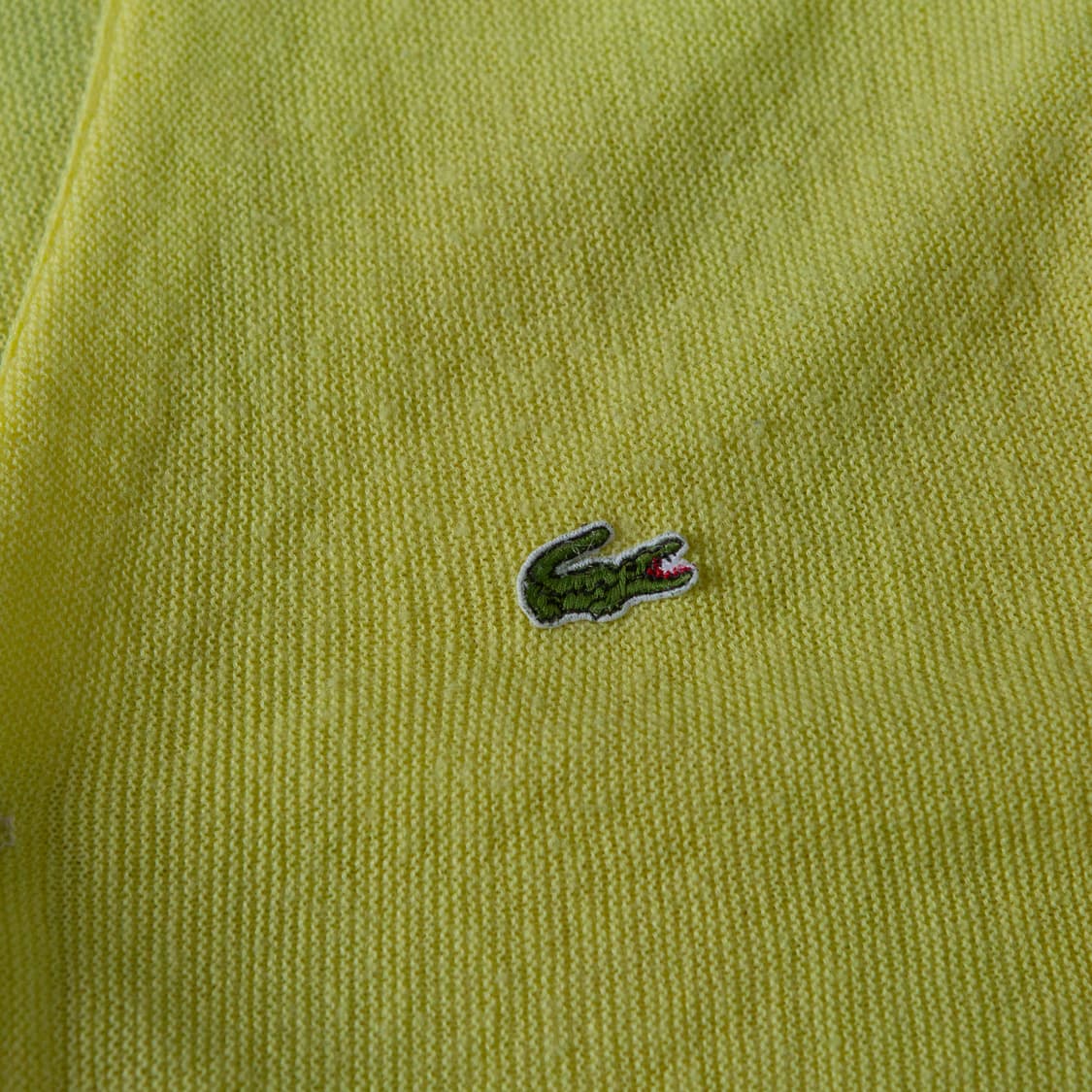 70s IZOD 라코스테 아크릴 가디건 옐로 상품이미지3