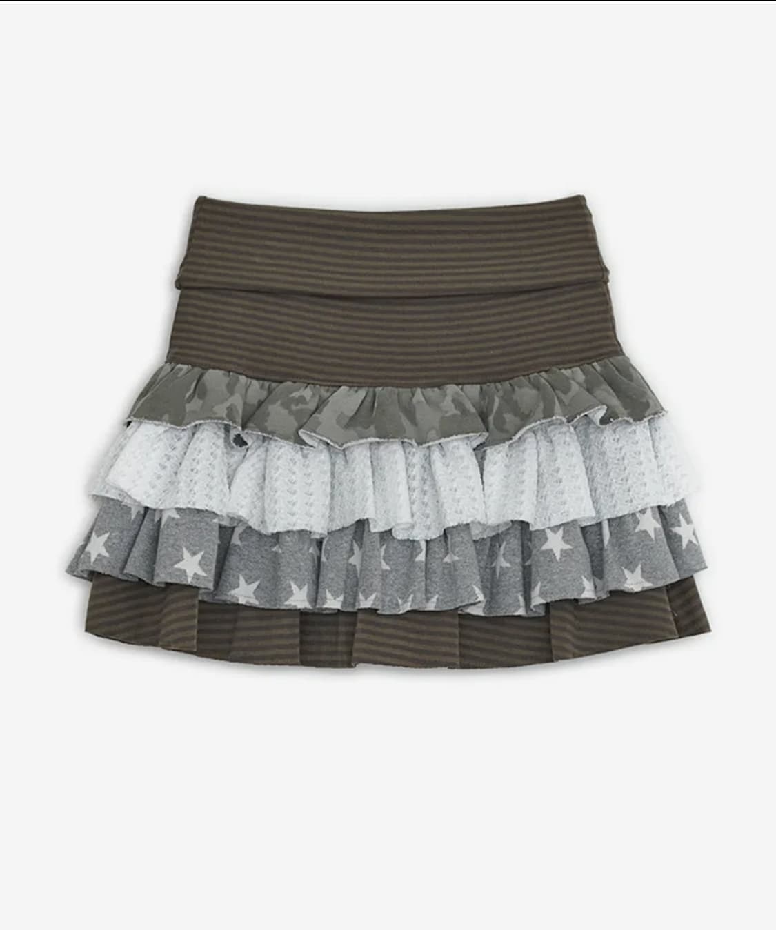 새상품)) 허그유어스킨 캉캉 레이어드 스커트 브라운 상품이미지2