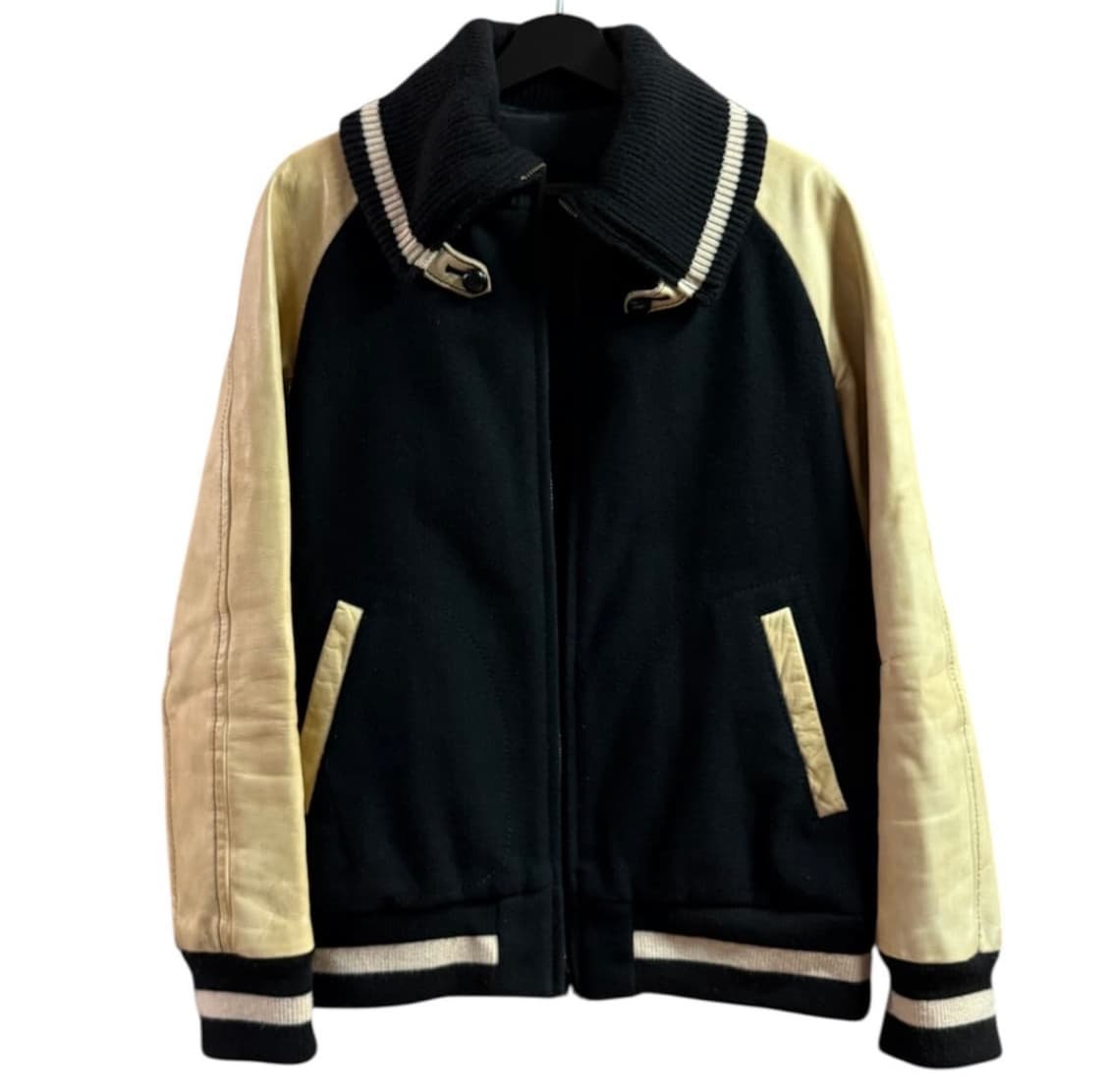 넘버나인 08aw 바시티 블랙 자켓 상품이미지1