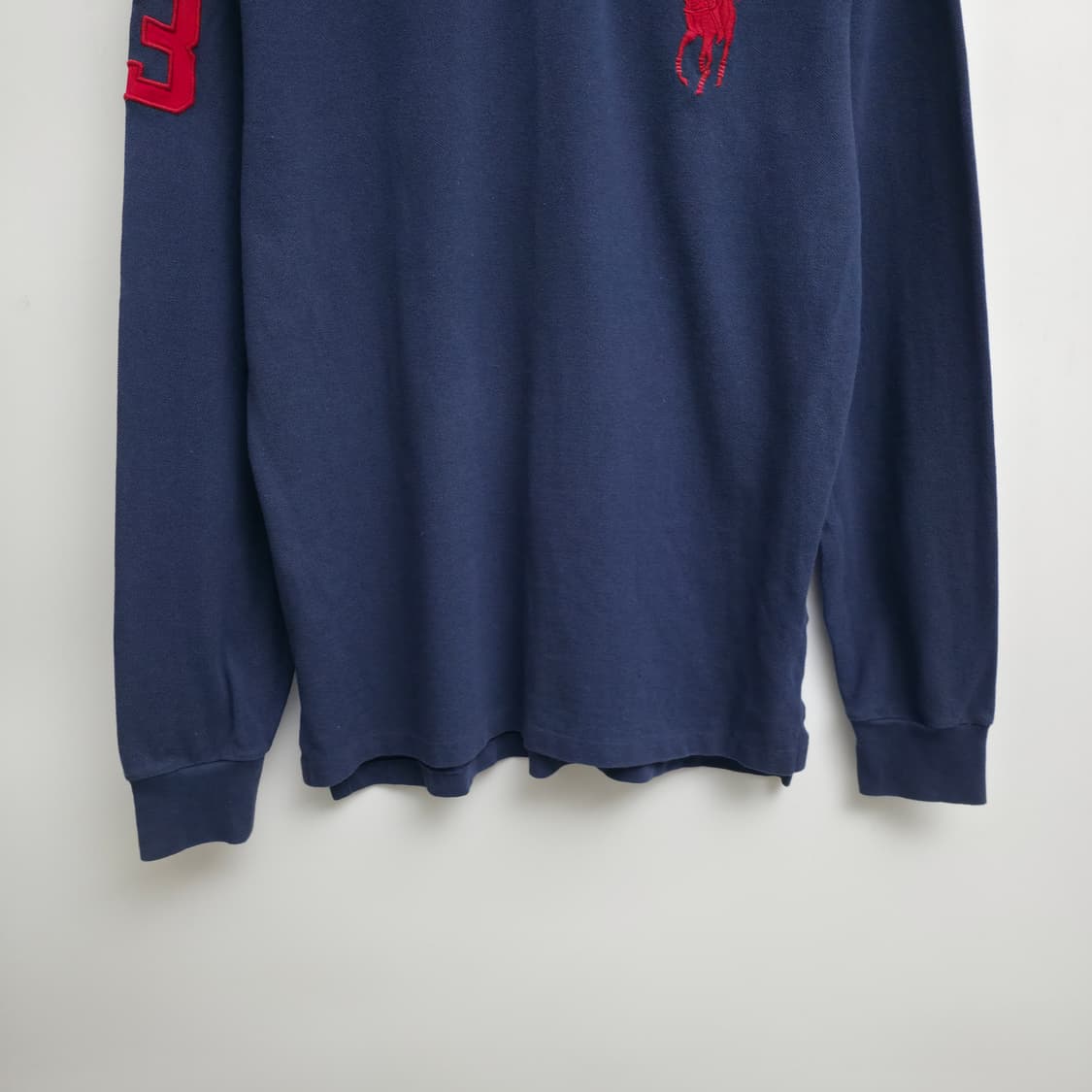 [M] 폴로 랄프로렌 빅포니 긴팔 카라티 네이비 상품이미지3