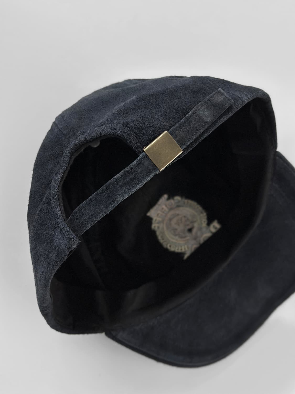 90s 빈티지 산토리 보스 커피 돈피 스웨이드 로고 모자 상품이미지7