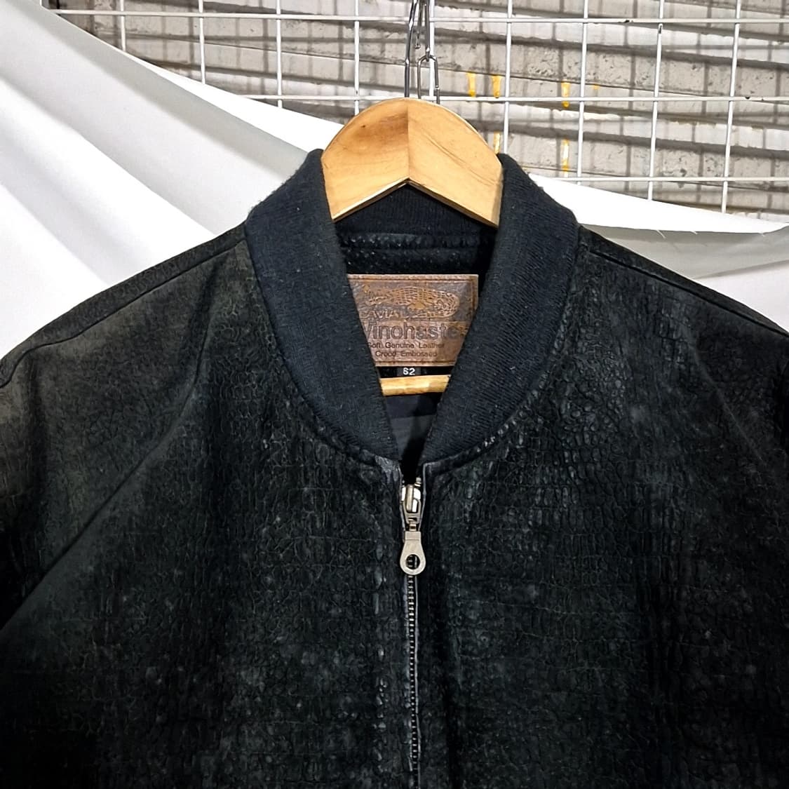 위노하스터 악어패턴 가죽 자켓 상품이미지2