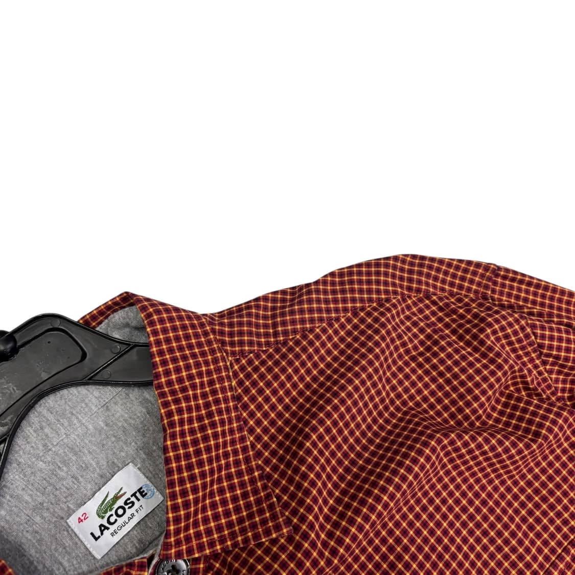 라코스테 레귤러 핏 체크 셔츠 상품이미지3