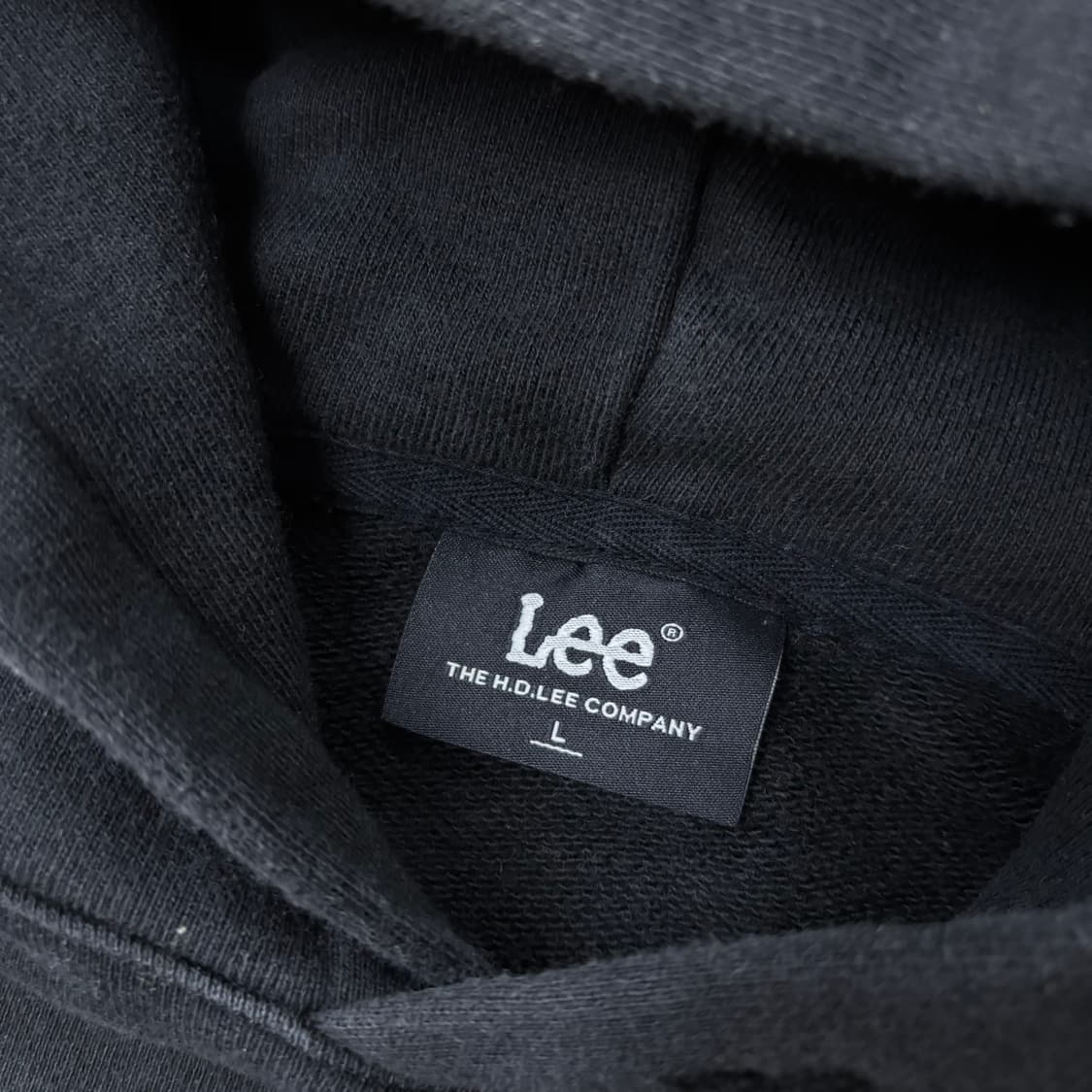 Lee 스몰로고 블랙 후드티 상품이미지3