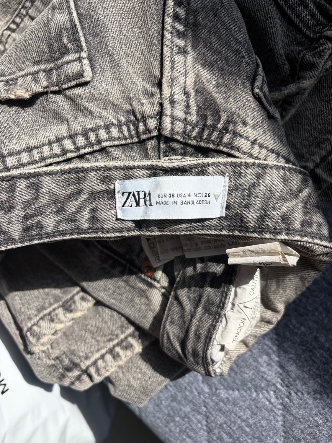 ZARA 흑청 와이드 데님 팬츠 상품이미지3