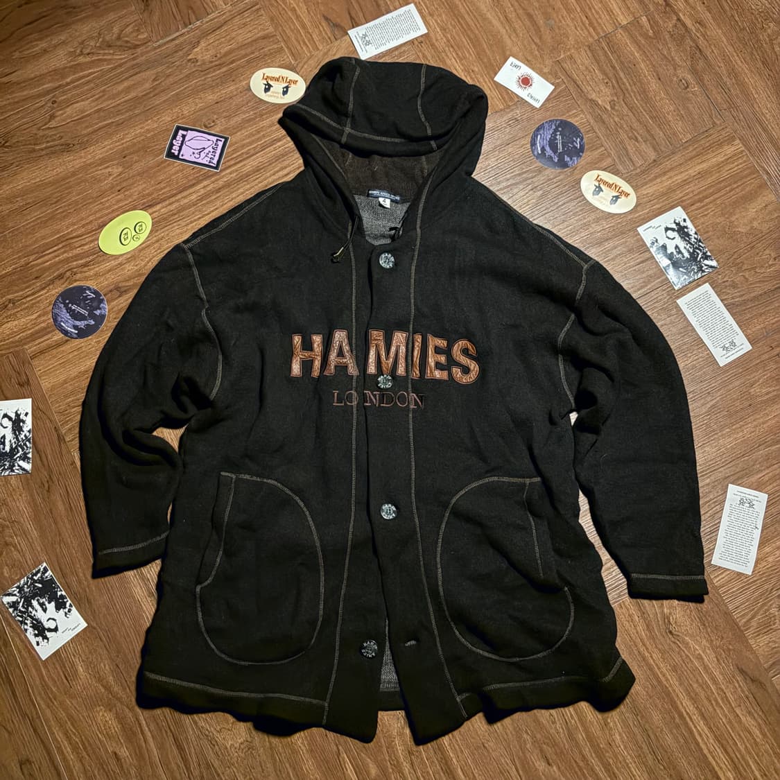 90s Hamies london wool hood jacket 상품이미지2