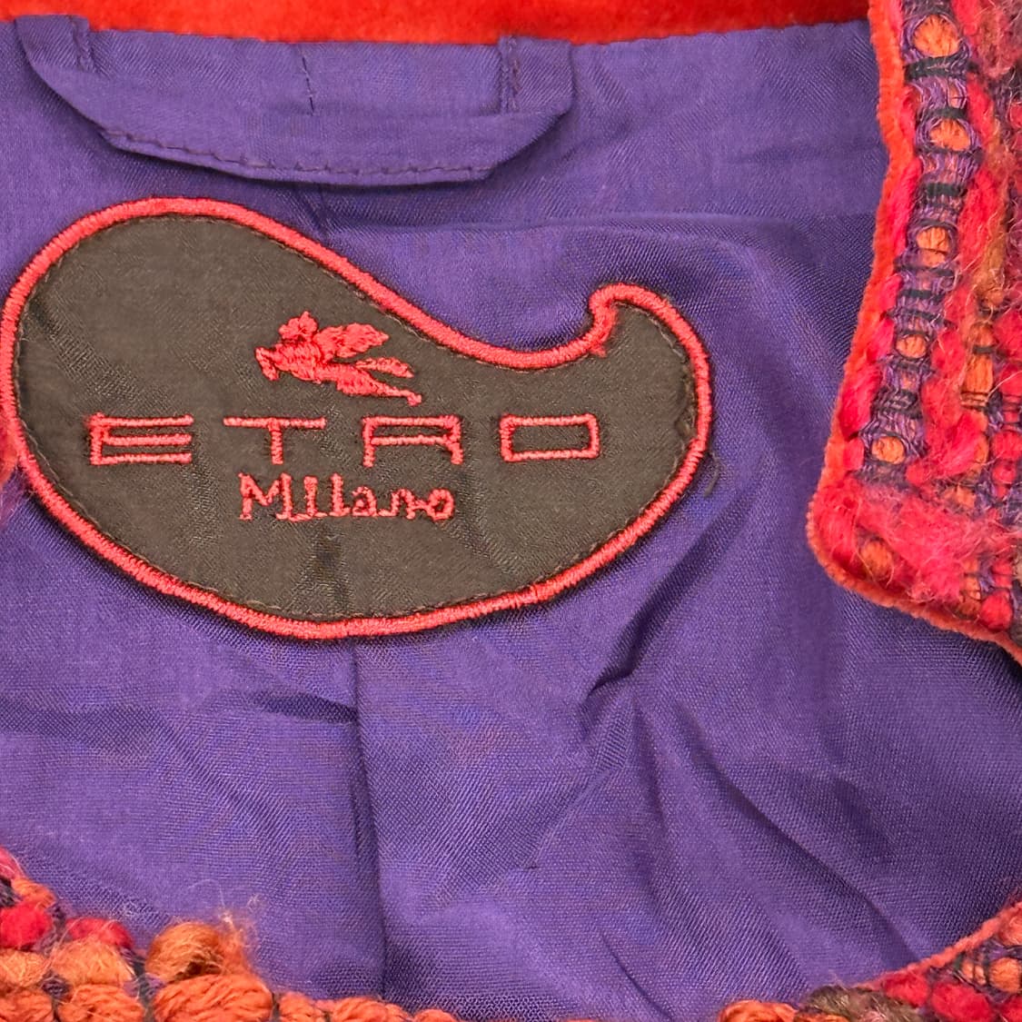 ETRO Milano 레드 트위드 더블 자켓 상품이미지7