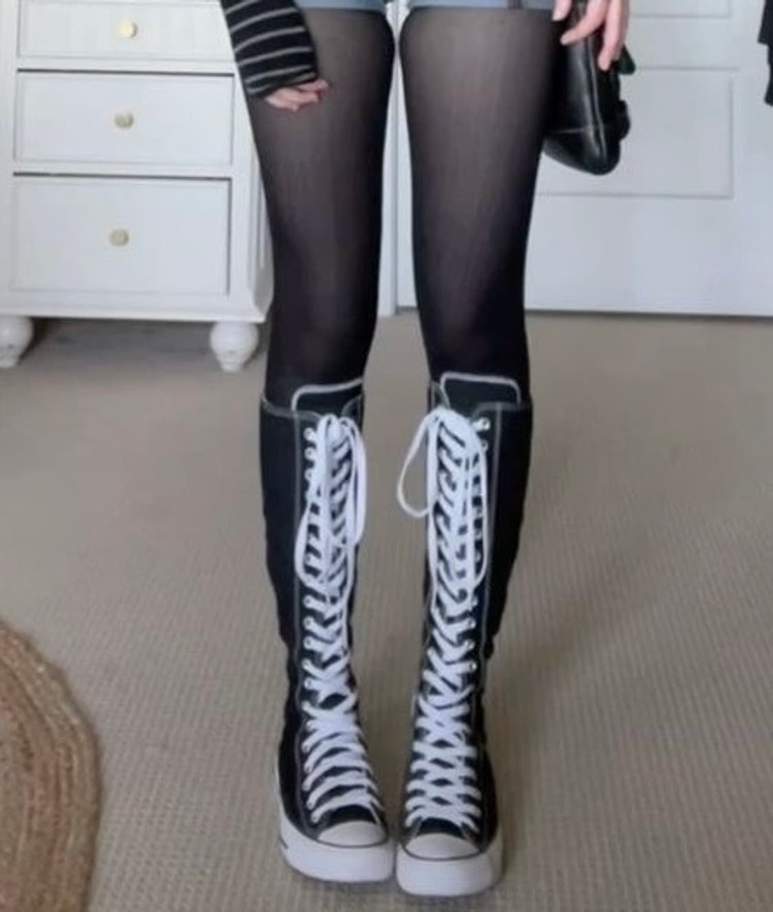 Emo kid scene 컨버스 척테일러 올스타 XXHi 하이 블랙 상품이미지1