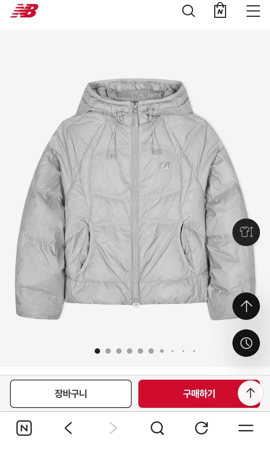 뉴발란스 women 플라잉 경량 후드형 다운 상품이미지1