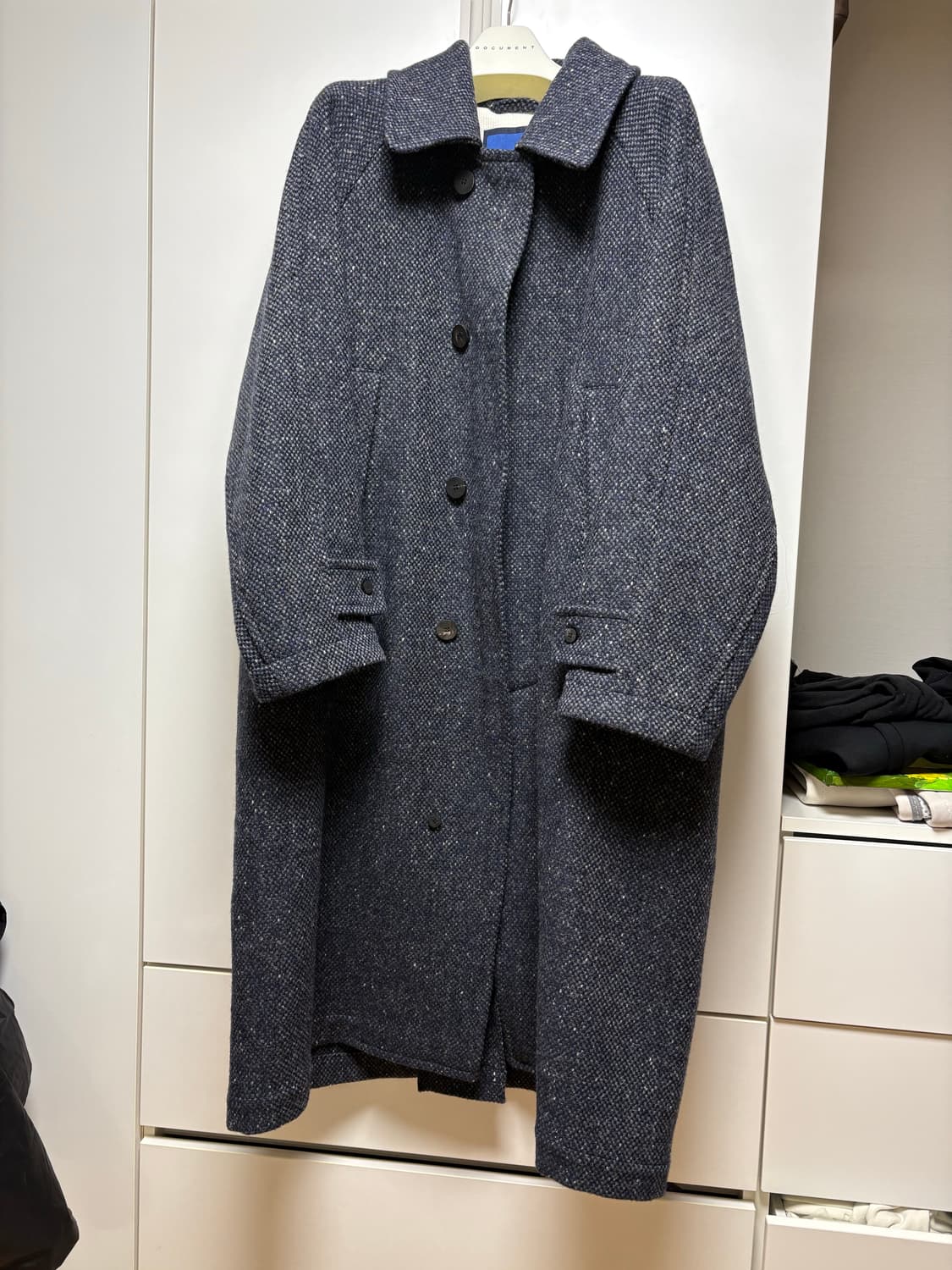 Document TWEED INVERTED PLEATS  발마칸 코트 상품이미지2