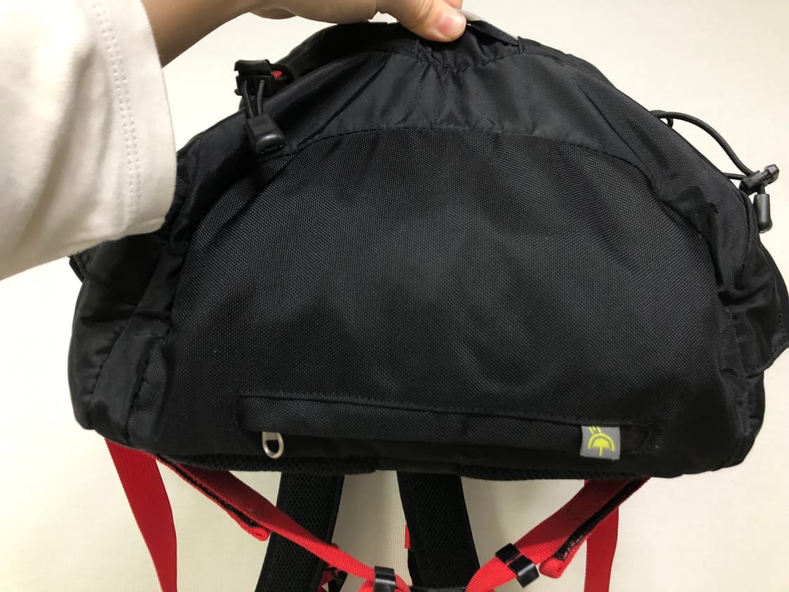 노스페이스 미니핫샷 백팩 등산백팩 22L  _ 블랙레드 (레인커버O) 상품이미지6