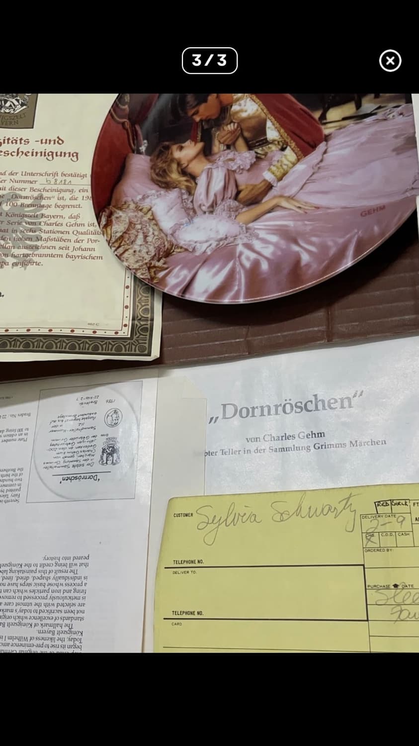 잠자는 숲속의 공주 플레이트 접시 상품이미지3